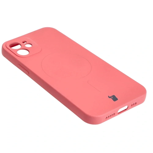 Kup Etui silikonové s magnetickým kroužkem Bizon Case Silicone Magnetic pro Apple iPhone 12 špinavě růžové - BIZ3338 - {ean13} - Sklep Home Screen