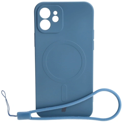 Kup Bizon Case Silicone Magnetic Apple iPhone 12 albastru marin - BIZ3339 - {ean13} - Sklep Home Screen