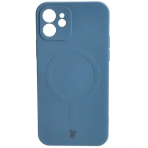 Kup Etui silikonowe z pierścieniem magnetycznym Bizon Case Silicone Magnetic do Apple iPhone 12 granatowe - BIZ3339 - {ean13} - Sklep Home Screen