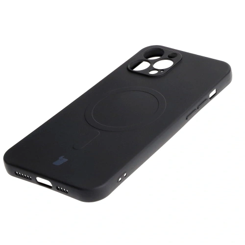 Kup Etui silikonowe z pierścieniem magnetycznym Bizon Case Silicone Magnetic do Apple iPhone 12 Pro Max czarne - BIZ3340 - {ean13} - Sklep Home Screen