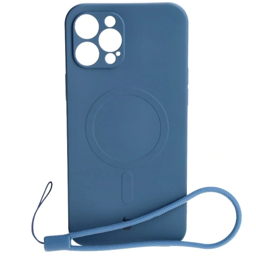 Kup Bizon Case Silicone Magnetic Apple iPhone 12 Pro Max albastru marin - BIZ3341 - {ean13} - Sklep Home Screen