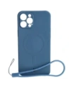 Bizon Case Silicone Magnetic Apple iPhone 12 Pro Max albastru marin