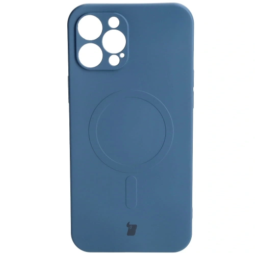 Kup Bizon Case Silicone Magnetic Apple iPhone 12 Pro Max albastru marin - BIZ3341 - {ean13} - Sklep Home Screen