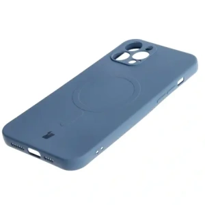 Etui silikonowe z pierścieniem magnetycznym Bizon Case Silicone Magnetic do Apple iPhone 12 Pro Max granatowe