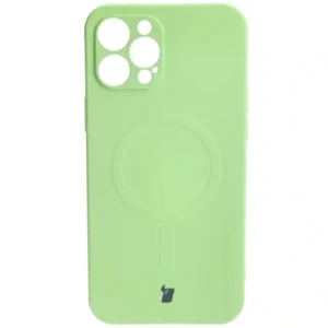 Kup Etui silikonowe z pierścieniem magnetycznym Bizon Case Silicone Magnetic do Apple iPhone 12 Pro Max jasnozielone - BIZ3342 - {ean13} - Sklep Home Screen