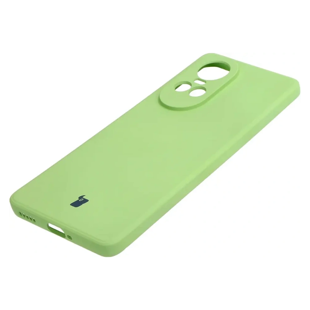 Etui Bizon Case Silicone Sq do Oppo Reno 10 Pro 5G jasnozielone