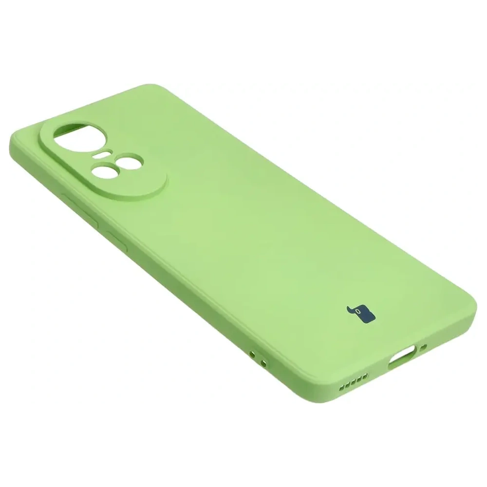 Etui Bizon Case Silicone Sq do Oppo Reno 10 Pro 5G jasnozielone