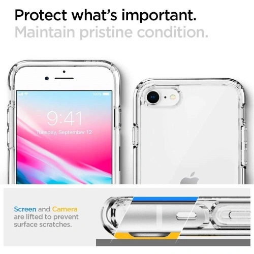 Kup Etui Spigen Ultra Hybrid Apple iPhone SE 2022/SE 2020/8/7 Crystal Clear - SPN1052CL - {ean13} - Sklep Home Screen