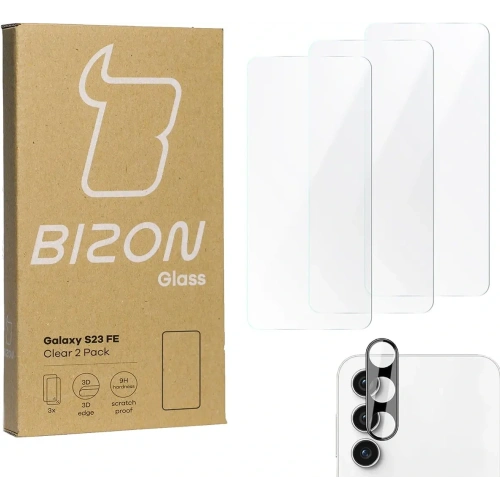 Kup BIZON Clear 3x sticlă pentru ecran + sticlă pentru cameră Samsung Galaxy S23 FE - BIZ3355 - {ean13} - Sklep Home Screen