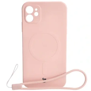 Kup Etui silikonové s magnetickým kroužkem Bizon Case Silicone Magnetic pro Apple iPhone 11 světle růžové - BIZ3357 - {ean13} - Sklep Home Screen