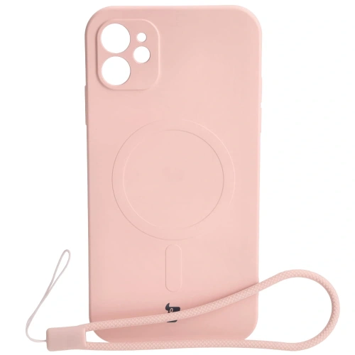 Kup Etui silikonové s magnetickým kroužkem Bizon Case Silicone Magnetic pro Apple iPhone 11 světle růžové - BIZ3357 - {ean13} - Sklep Home Screen