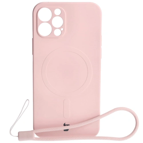 Kup Etui silikonové s magnetickým kroužkem Bizon Case Silicone Magnetic pro Apple iPhone 12 Pro světle růžové - BIZ3361 - {ean13} - Sklep Home Screen