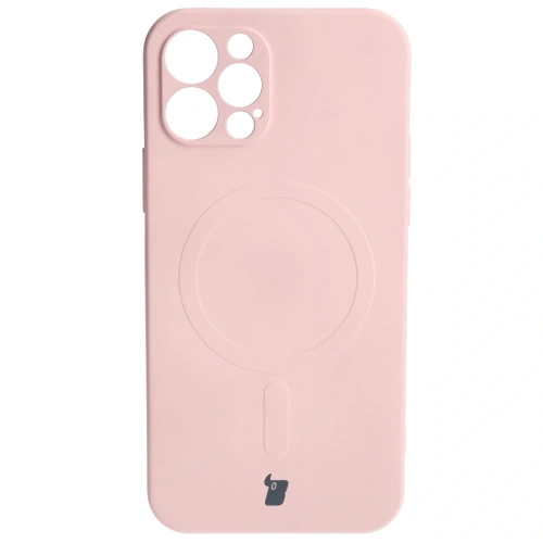 Kup Etui silikonové s magnetickým kroužkem Bizon Case Silicone Magnetic pro Apple iPhone 12 Pro světle růžové - BIZ3361 - {ean13} - Sklep Home Screen
