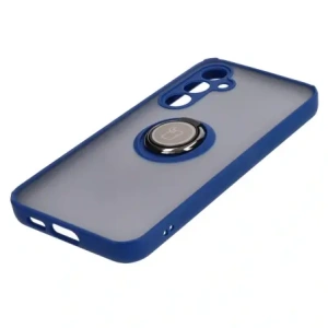 Kup Bizon Case Hybrid Ring Samsung Galaxy S23 FE rauchig mit einem navyblauen Rahmen - BIZ3365 - {ean13} - Sklep Home Screen