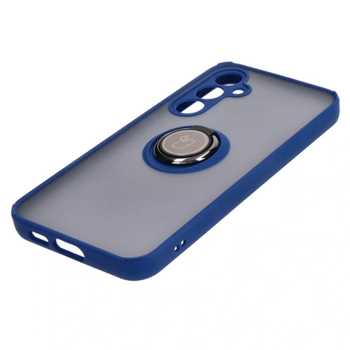 Kup Bizon Case Hybrid Ring Samsung Galaxy S23 FE fumuriu cu un cadru albastru închis - BIZ3365 - {ean13} - Sklep Home Screen