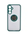 Kup Etui z uchwytem na palec Bizon Case Hybrid Ring do Samsung Galaxy S23 FE przydymione z ciemnozieloną ramką - BIZ3366 - {ean13} - Sklep Home Screen