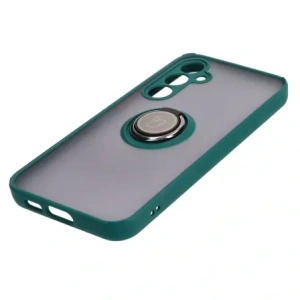 Kup Bizon Case Hybrid Ring Samsung Galaxy S23 FE rauchig mit einem dunkelgrünen Rahmen - BIZ3366 - {ean13} - Sklep Home Screen