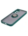 Kup Etui z uchwytem na palec Bizon Case Hybrid Ring do Samsung Galaxy S23 FE przydymione z ciemnozieloną ramką - BIZ3366 - {ean13} - Sklep Home Screen