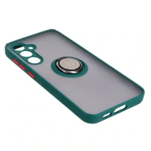Kup Bizon Case Hybrid Ring Samsung Galaxy S23 FE rauchig mit einem dunkelgrünen Rahmen - BIZ3366 - {ean13} - Sklep Home Screen
