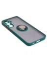 Kup Etui z uchwytem na palec Bizon Case Hybrid Ring do Samsung Galaxy S23 FE przydymione z ciemnozieloną ramką - BIZ3366 - {ean13} - Sklep Home Screen