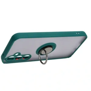 Kup Bizon Case Hybrid Ring Samsung Galaxy S23 FE rauchig mit einem dunkelgrünen Rahmen - BIZ3366 - {ean13} - Sklep Home Screen
