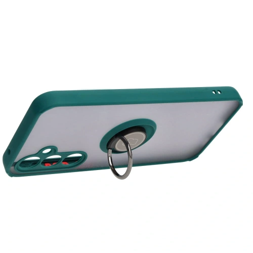 Kup Bizon Case Hybrid Ring Samsung Galaxy S23 FE rauchig mit einem dunkelgrünen Rahmen - BIZ3366 - {ean13} - Sklep Home Screen