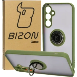 Kup Bizon Case Hybrid Ring Samsung Galaxy S23 FE rauchig mit einem grünen Rahmen - BIZ3367 - {ean13} - Sklep Home Screen