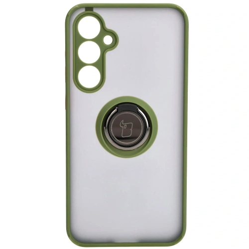 Kup Bizon Case Hybrid Ring Samsung Galaxy S23 FE rauchig mit einem grünen Rahmen - BIZ3367 - {ean13} - Sklep Home Screen