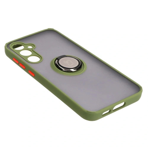 Kup Bizon Case Hybrid Ring Samsung Galaxy S23 FE rauchig mit einem grünen Rahmen - BIZ3367 - {ean13} - Sklep Home Screen