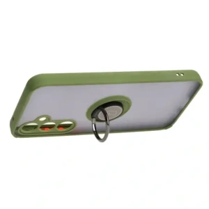 Kup Bizon Case Hybrid Ring Samsung Galaxy S23 FE rauchig mit einem grünen Rahmen - BIZ3367 - {ean13} - Sklep Home Screen