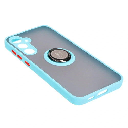 Buy Bizon Case Hybrid Ring Samsung Galaxy S23 FE smoky with a light blue frame - BIZ3368 - {ean13} - Home Screen Store Europe