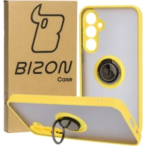Kup Bizon Case Hybrid Ring Samsung Galaxy S23 FE rauchig mit einem gelben Rahmen - BIZ3369 - {ean13} - Sklep Home Screen