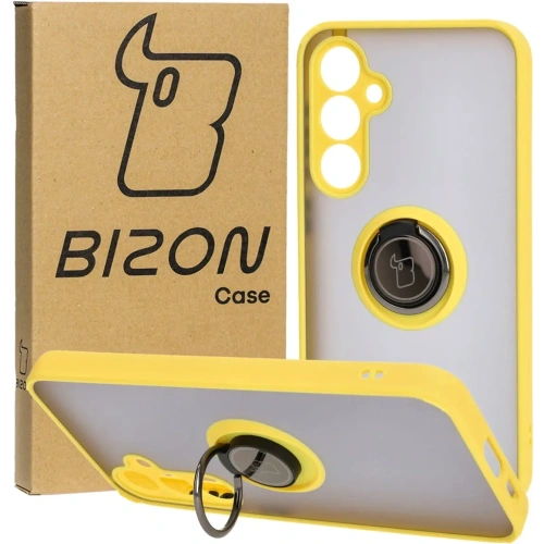 Kup Bizon Case Hybrid Ring Samsung Galaxy S23 FE rauchig mit einem gelben Rahmen - BIZ3369 - {ean13} - Sklep Home Screen