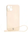 Etui silikonowe z pierścieniem magnetycznym Bizon Case Silicone Magnetic do Apple iPhone 13 beżowe