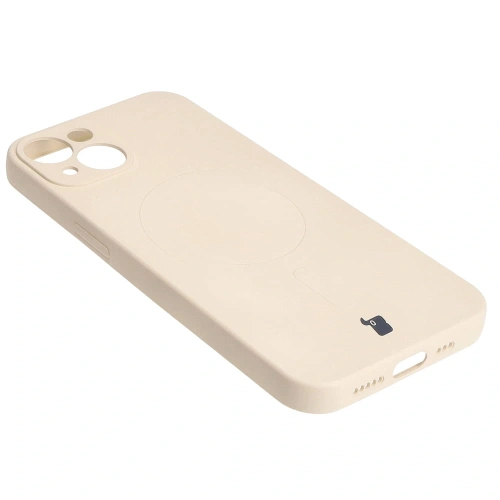 Kup Etui silikonové s magnetickým kroužkem Bizon Case Silicone Magnetic pro Apple iPhone 13 béžové - BIZ3373 - {ean13} - Sklep Home Screen