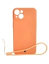 Etui silikonové s magnetickým kroužkem Bizon Case Silicone Magnetic pro Apple iPhone 13 v barvě mrkve