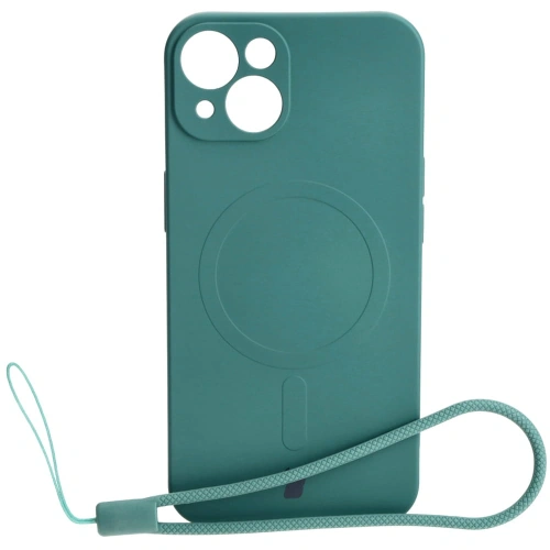 Kup Etui silikonové s magnetickým kroužkem Bizon Case Silicone Magnetic pro Apple iPhone 13 tmavě zelené - BIZ3377 - {ean13} - Sklep Home Screen