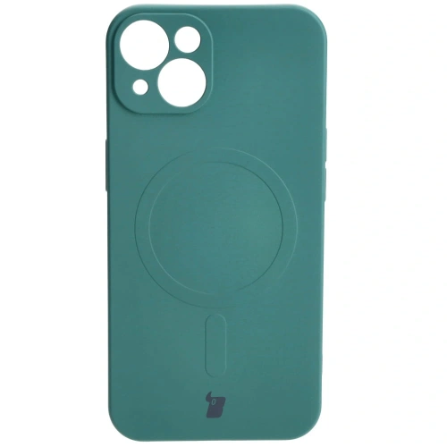 Kup Etui silikonové s magnetickým kroužkem Bizon Case Silicone Magnetic pro Apple iPhone 13 tmavě zelené - BIZ3377 - {ean13} - Sklep Home Screen