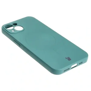 Kup Etui silikonowe z pierścieniem magnetycznym Bizon Case Silicone Magnetic do Apple iPhone 13 ciemnozielone - BIZ3377 - {ean13} - Sklep Home Screen