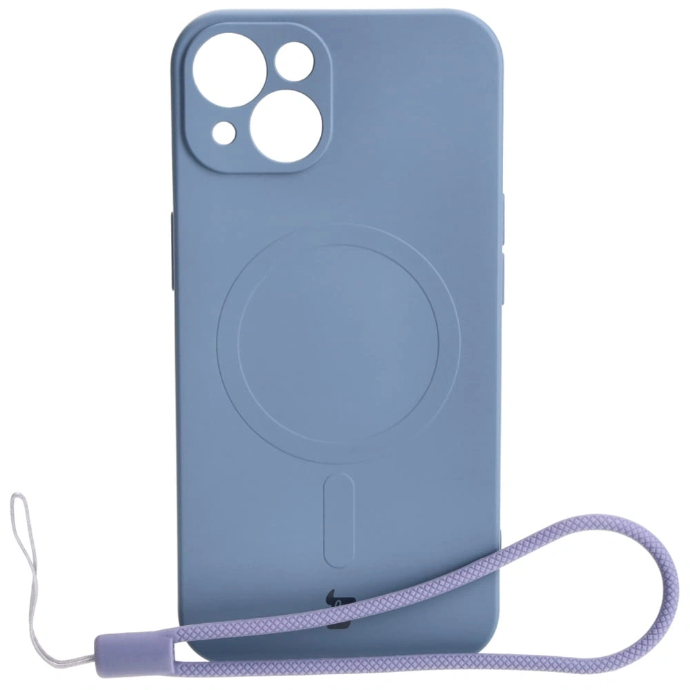 Etui silikonowe z pierścieniem magnetycznym Bizon Case Silicone Magnetic do Apple iPhone 13 szare