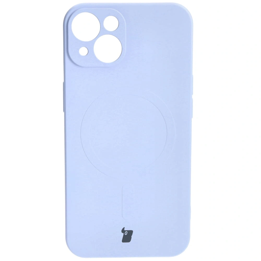 Etui silikonowe z pierścieniem magnetycznym Bizon Case Silicone Magnetic do Apple iPhone 13 jasnofioletowe