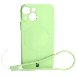 Kup Bizon Case Silikon MagSafe Sq Apple iPhone 13 Mini hellgrün - BIZ3384 - {ean13} - Sklep Home Screen