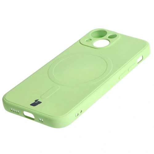 Kup Bizon Case Silicone MagSafe Sq Apple iPhone 13 Mini verde deschis - BIZ3384 - {ean13} - Sklep Home Screen