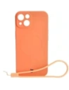 Etui silikonowe z pierścieniem magnetycznym Bizon Case Silicone Magnetic do Apple iPhone 14 marchewkowe