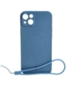 Etui silikonové s magnetickým kroužkem Bizon Case Silicone Magnetic pro Apple iPhone 14 Plus modré