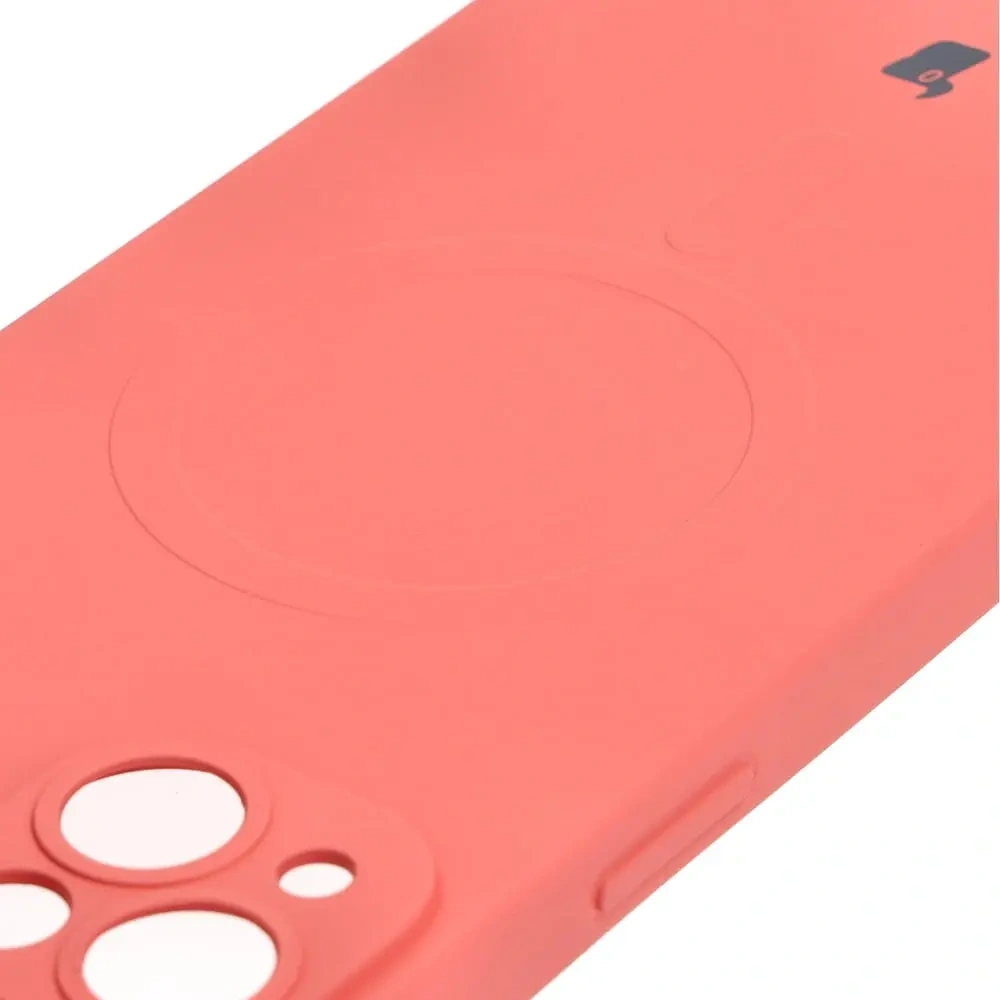 Etui silikonowe z pierścieniem magnetycznym Bizon Case Silicone Magnetic do Apple iPhone 14 Plus brudnoróżowe