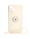 Etui Bizon Case Silicone Ring Sq do Apple iPhone 15 Plus beżowe