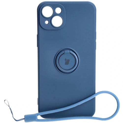 Kup Etui Bizon Case Silicone Ring Sq do Apple iPhone 15 Plus modré - BIZ3399 - {ean13} - Sklep Home Screen