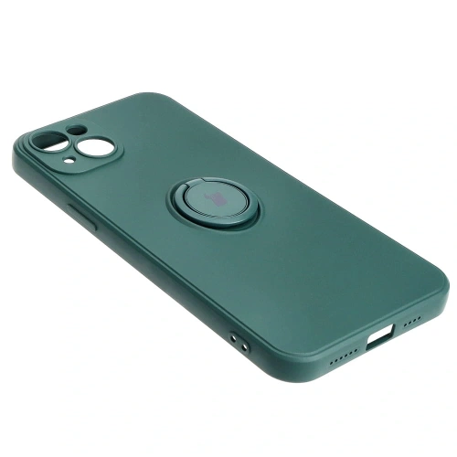 Kup Etui Bizon Case Silicone Ring Sq do Apple iPhone 15 Plus tmavě zelené - BIZ3400 - {ean13} - Sklep Home Screen