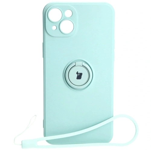 Kup Etui Bizon Case Silicone Ring Sq do Apple iPhone 15 Plus tyrkysové - BIZ3402 - {ean13} - Sklep Home Screen